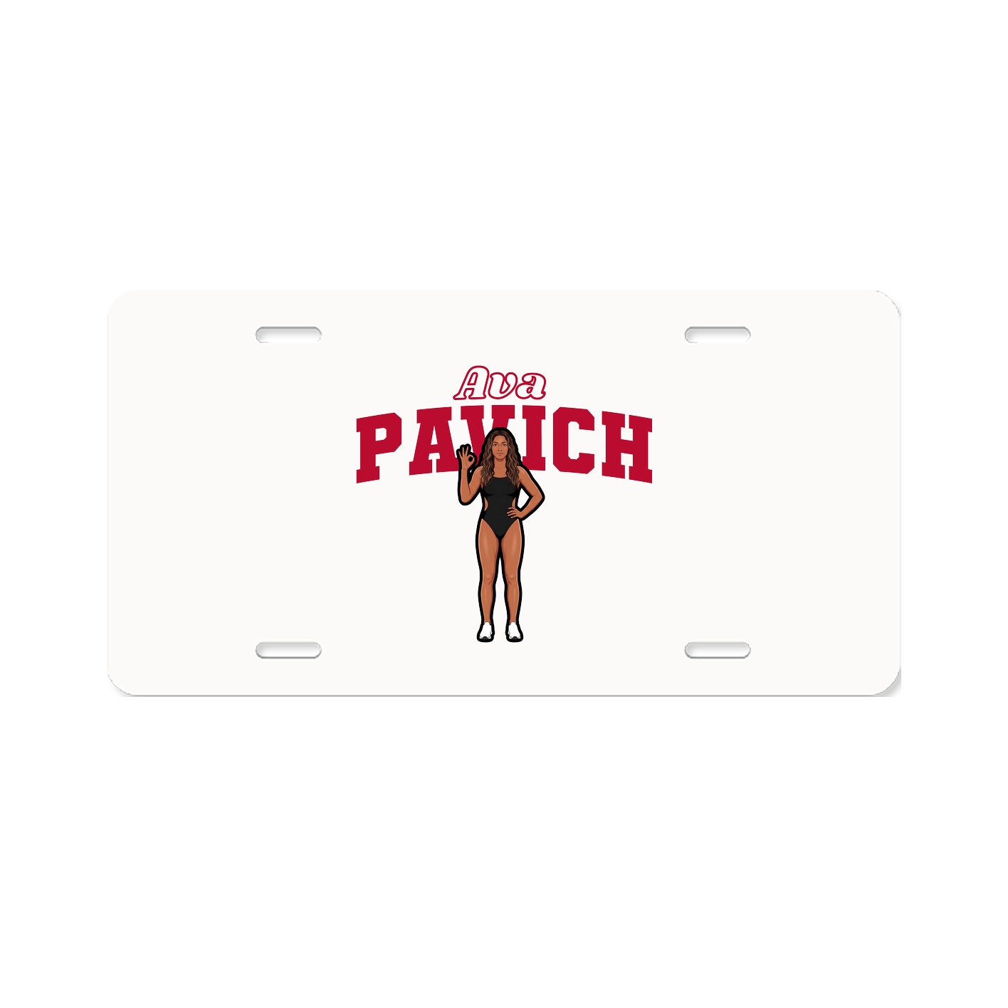 License Plate — Name Arch in Classic