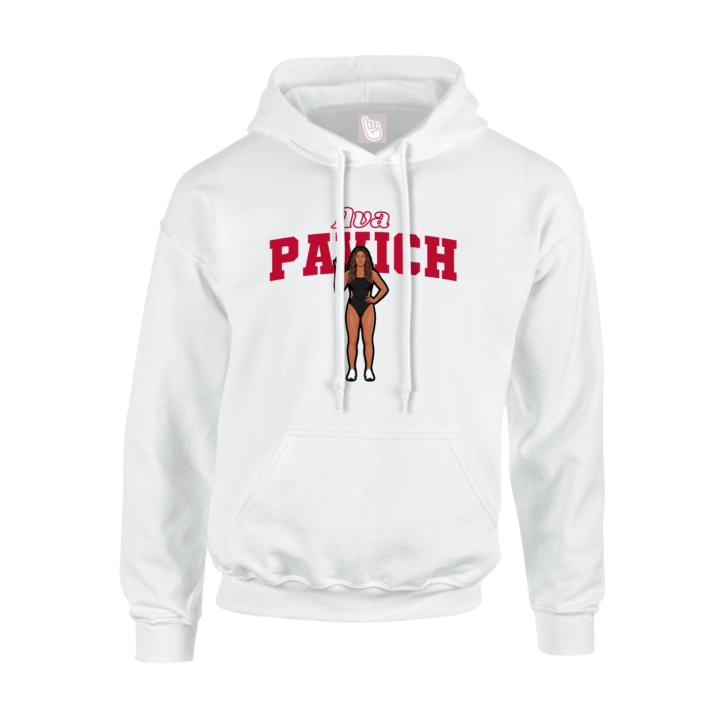 Hoodie — Name Arch in White