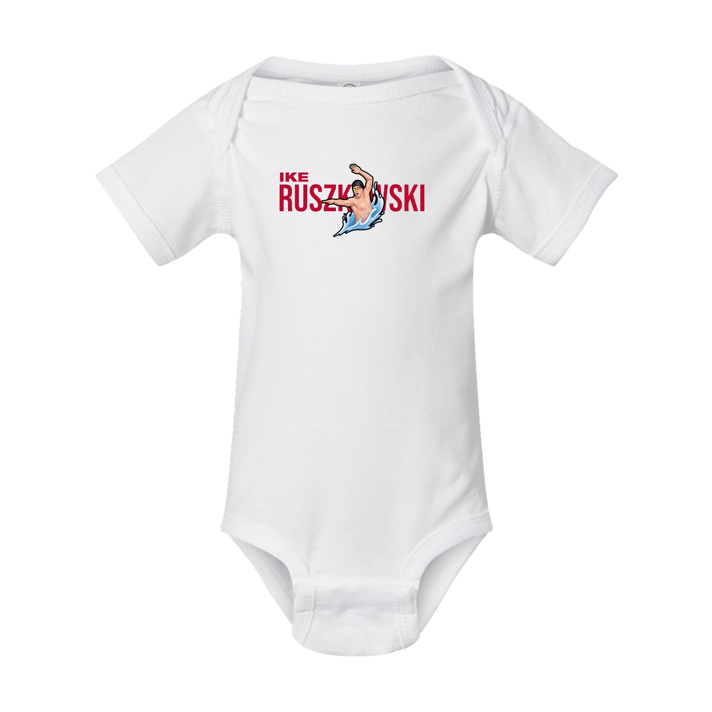 Baby Onesie — Player Name in White