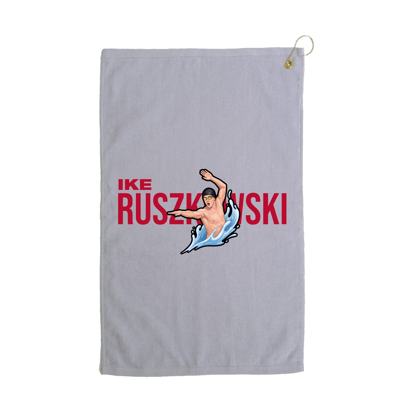 Golf Towel — Player Name in Grey