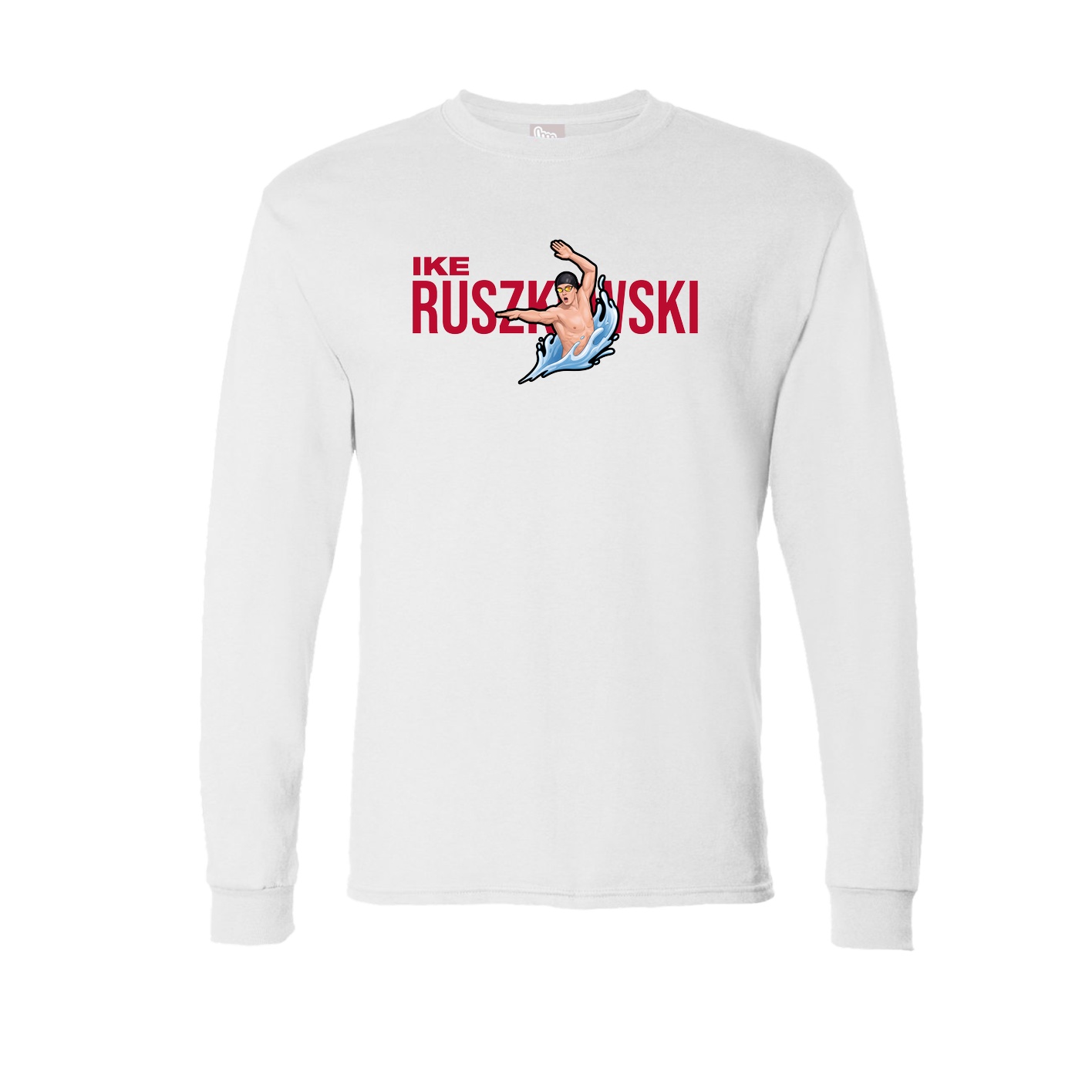 Long Sleeve Tee — Player Name in White