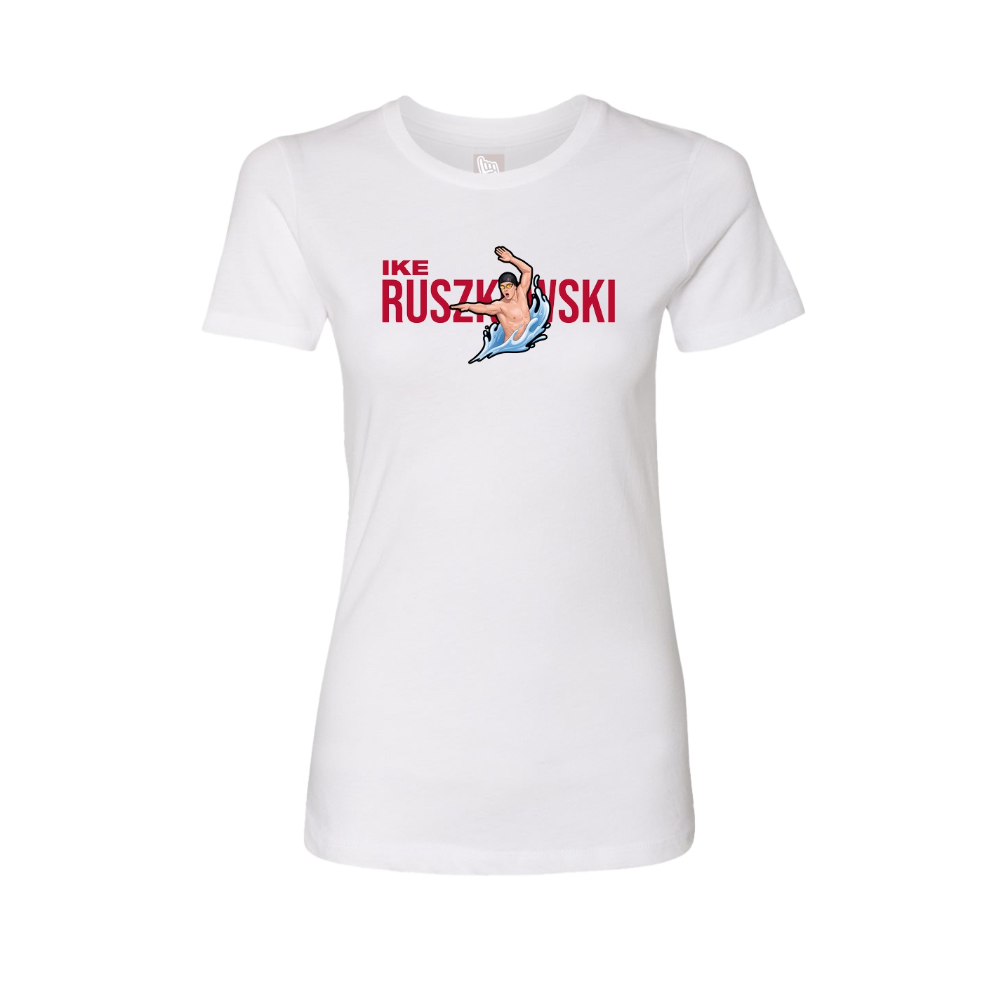 Fitted Women's Tee — Player Name in White