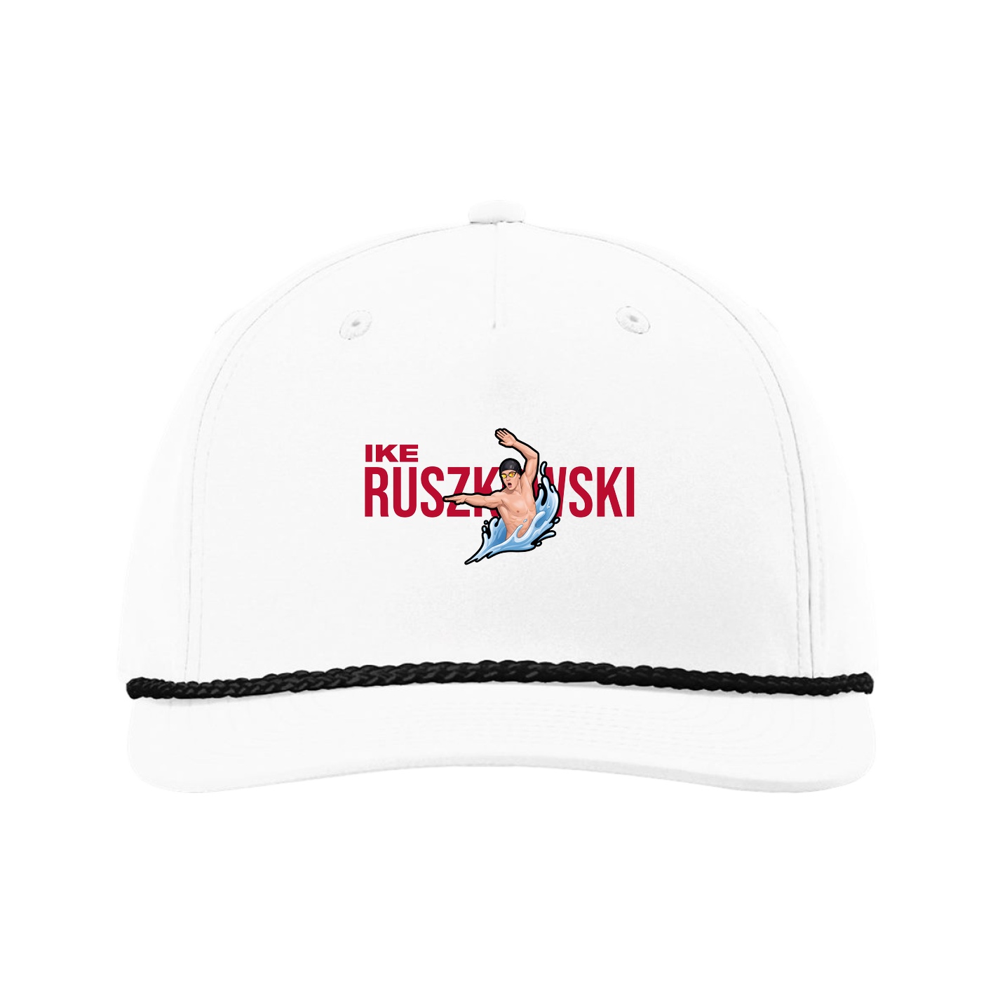 Five-Panel Classic Rope Cap — Player Name in White