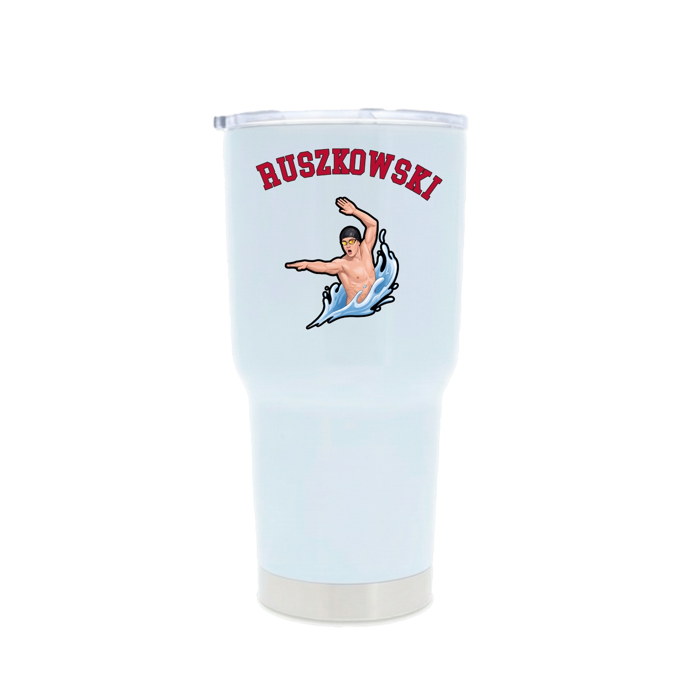 30oz Stainless Steel Tumbler — Shirsey Arch in White