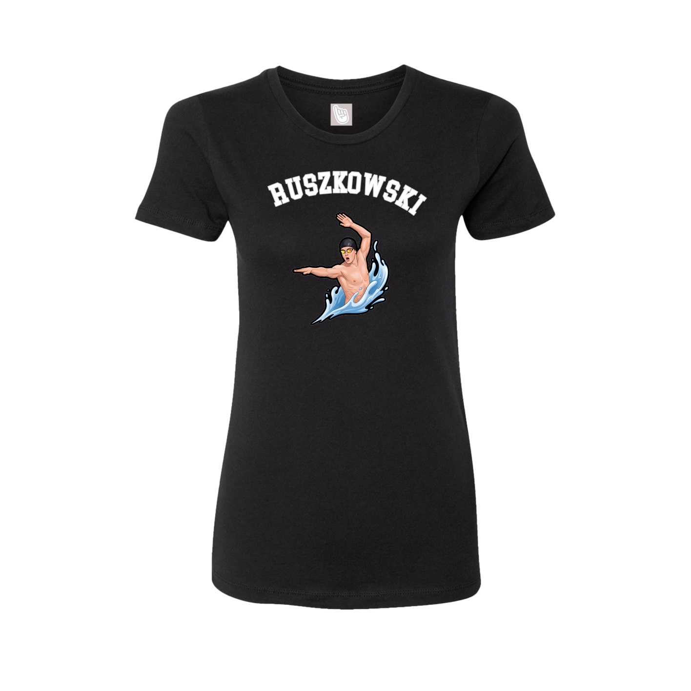 Fitted Women's Tee — Shirsey Arch in Black