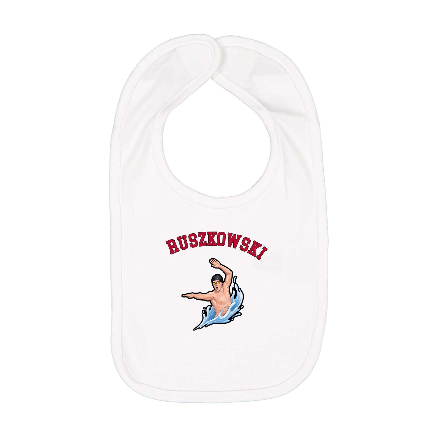 Infant Bib — Shirsey Arch in White