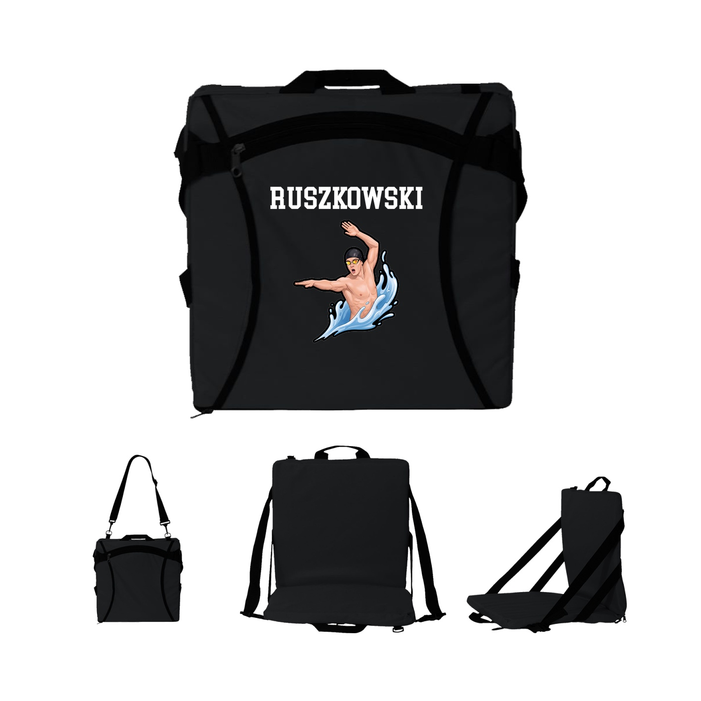 Folding Stadium Seat — Shirsey in Black