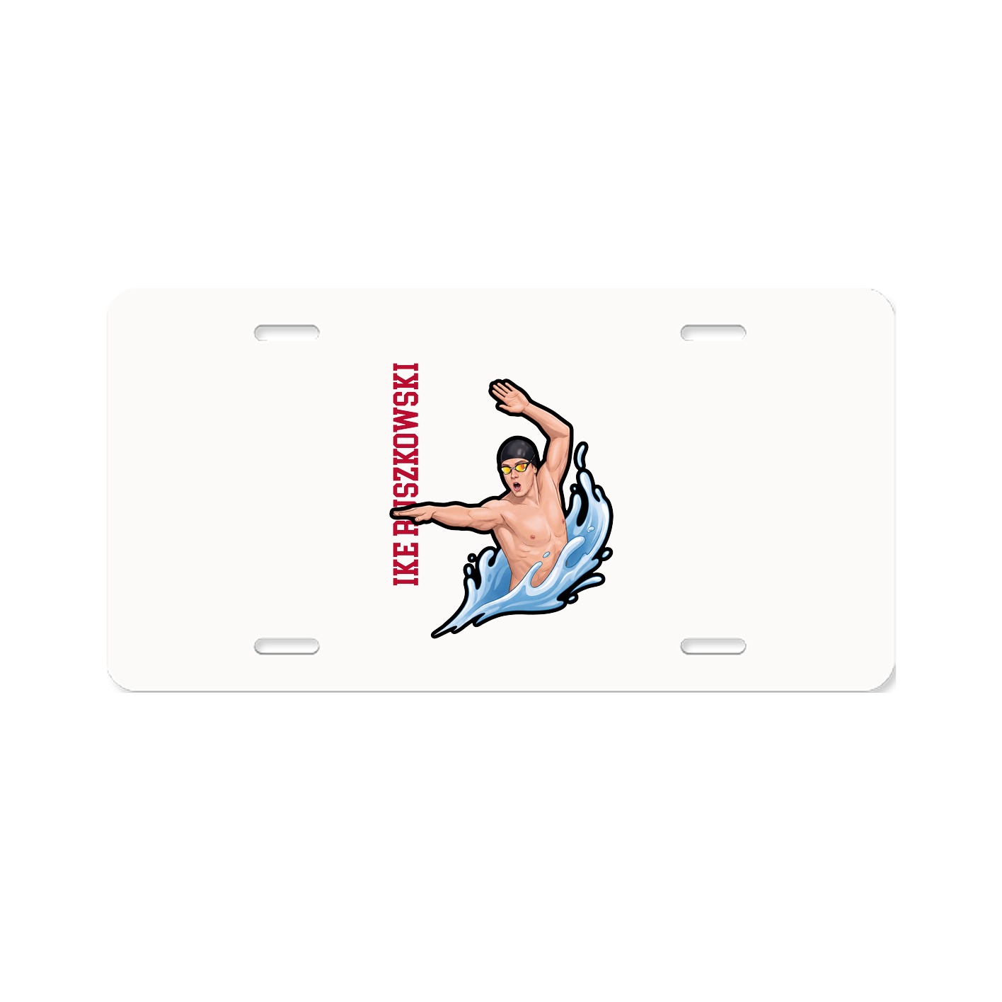 License Plate — Name Vertical in Classic