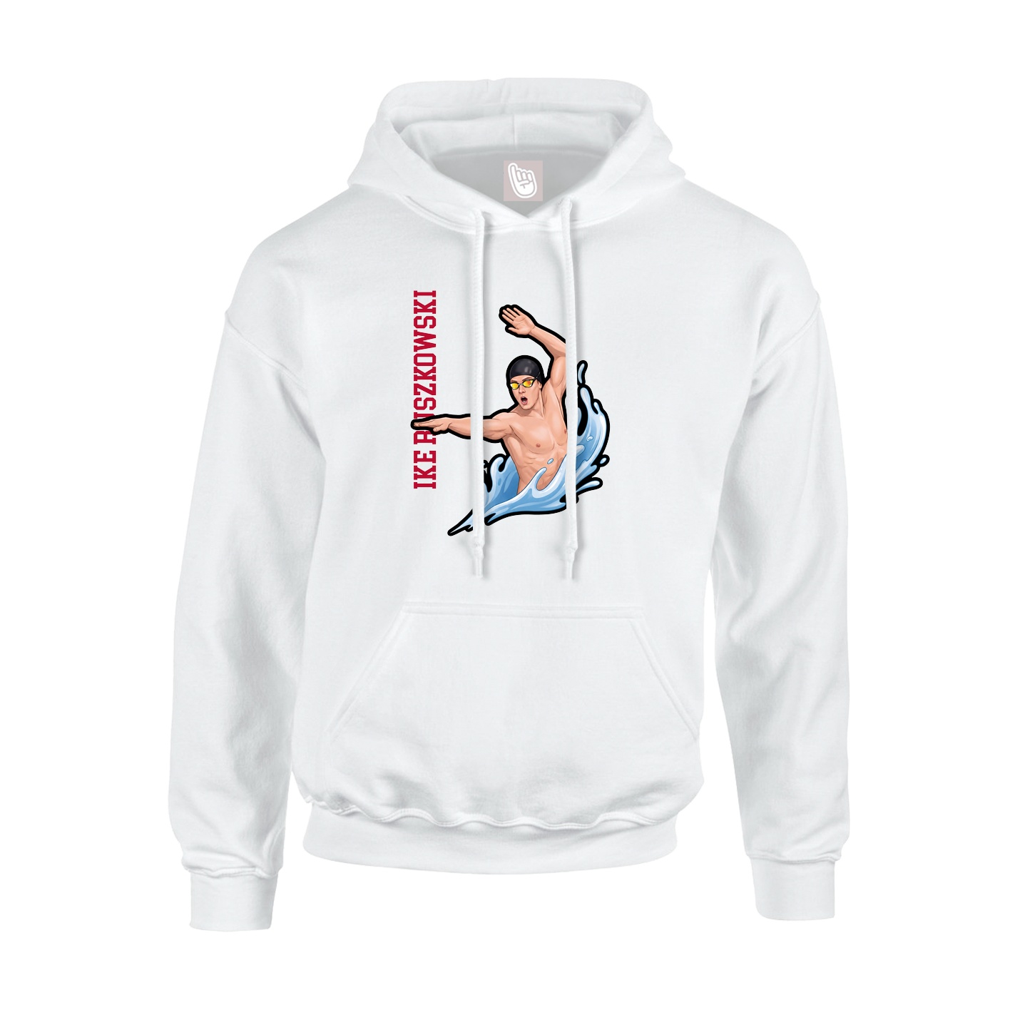 Youth Hoodie — Name Vertical in White