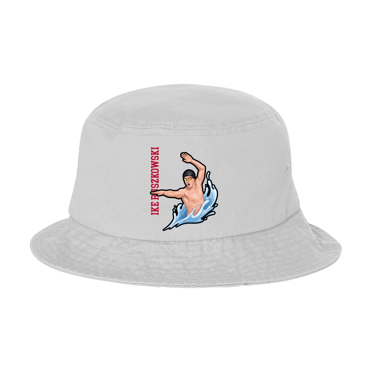 Bucket Cap — Name Vertical in White