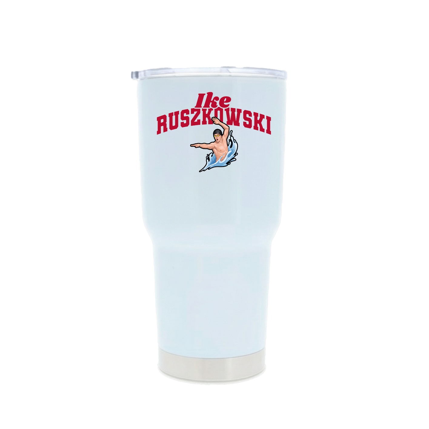 30oz Stainless Steel Tumbler — Signature Arch in White