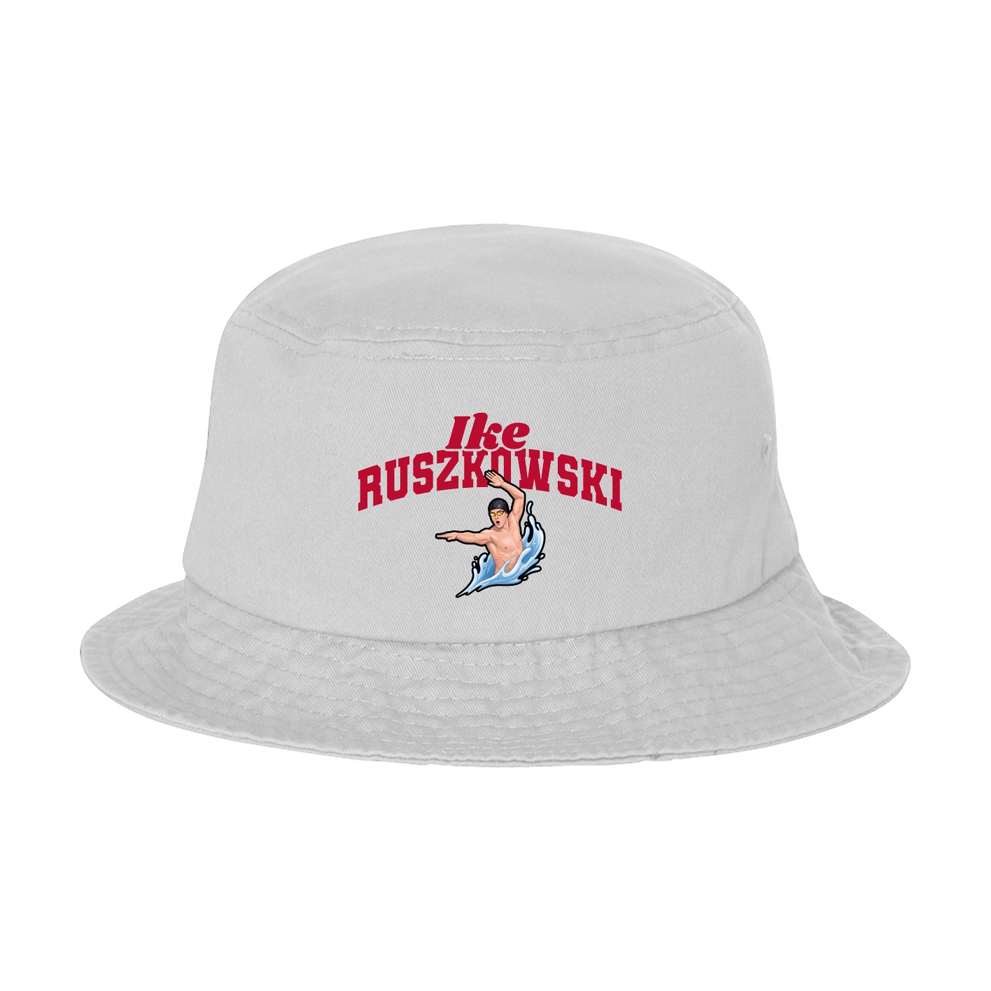 Bucket Cap — Signature Arch in White