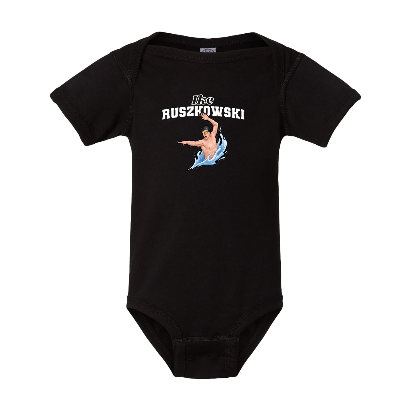 Baby Onesie — Name Arch in Black