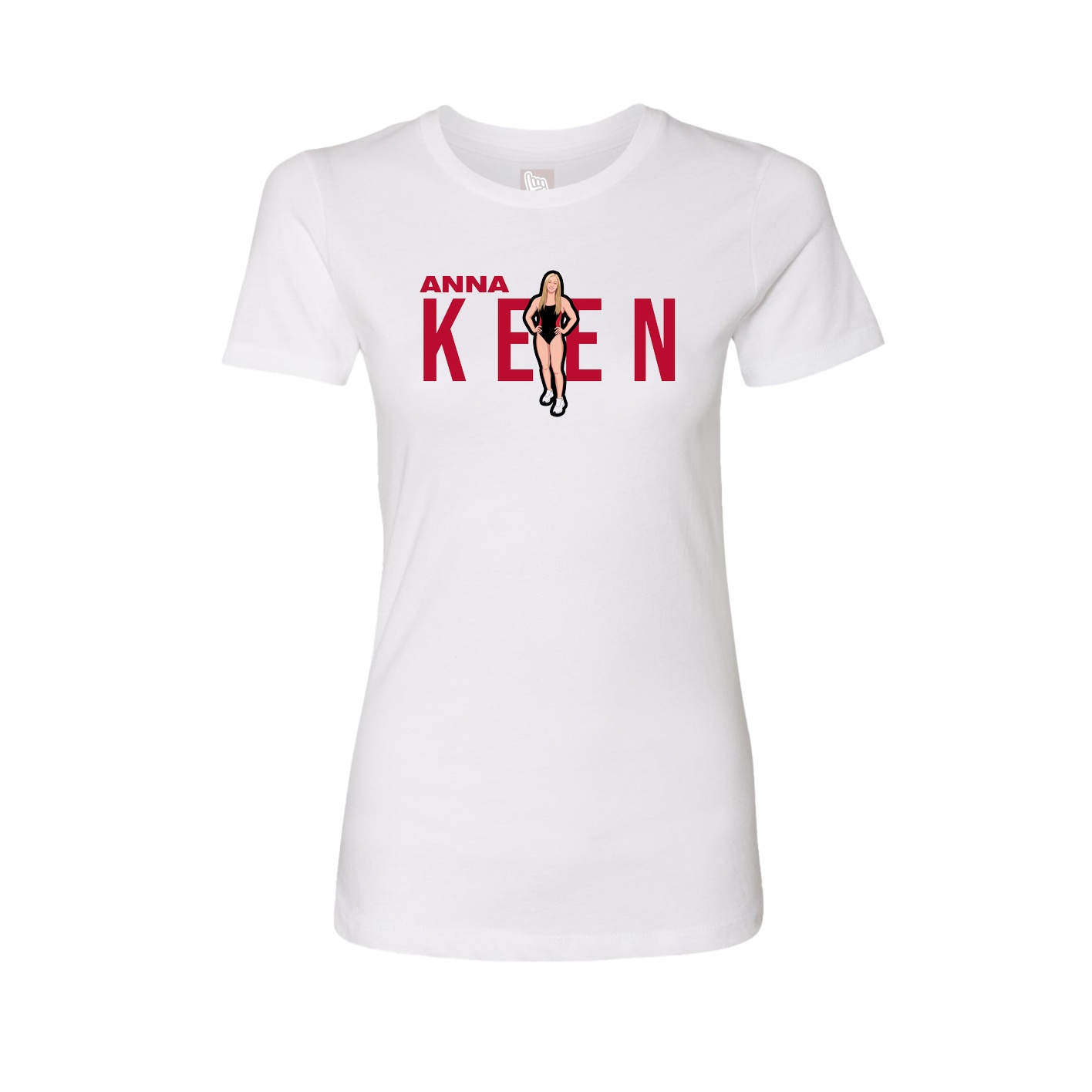 Fitted Women's Tee — Player Name in White