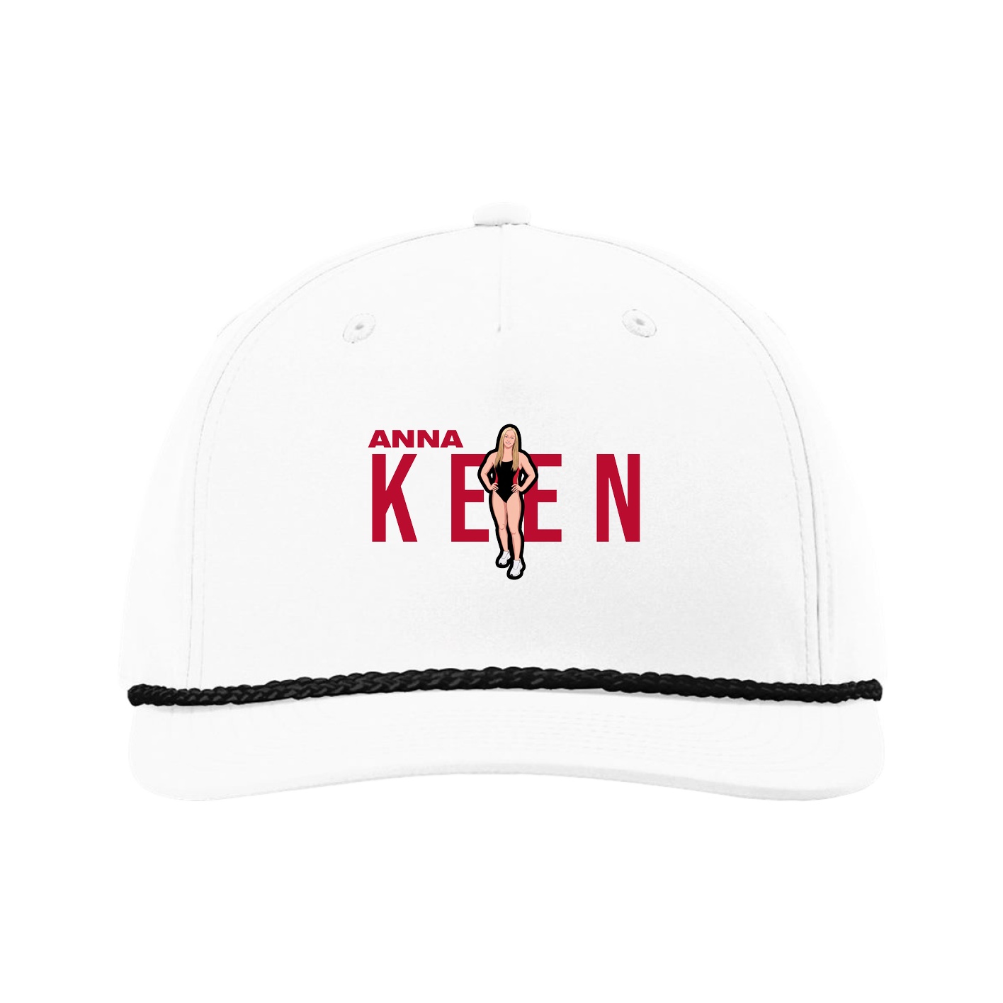 Five-Panel Classic Rope Cap — Player Name in White