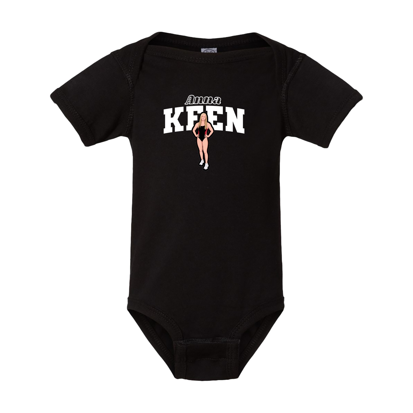Baby Onesie — Name Arch in Black