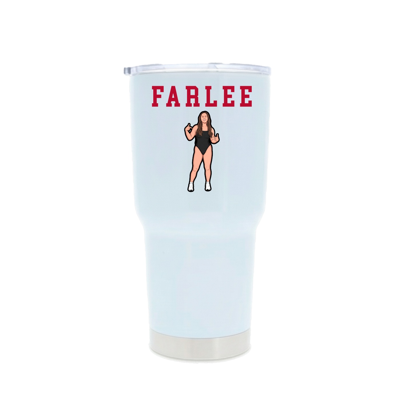 30oz Stainless Steel Tumbler — Shirsey in White