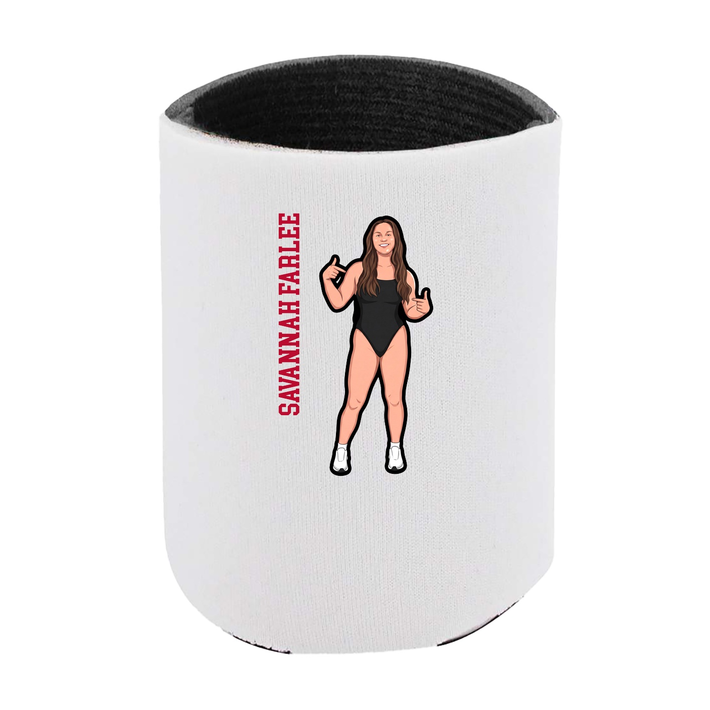 Can Holder — Name Vertical in White