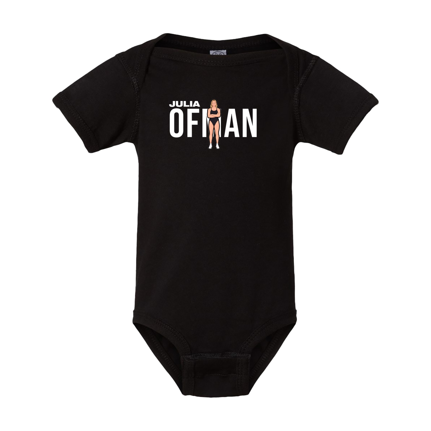 Baby Onesie — Player Name in Black