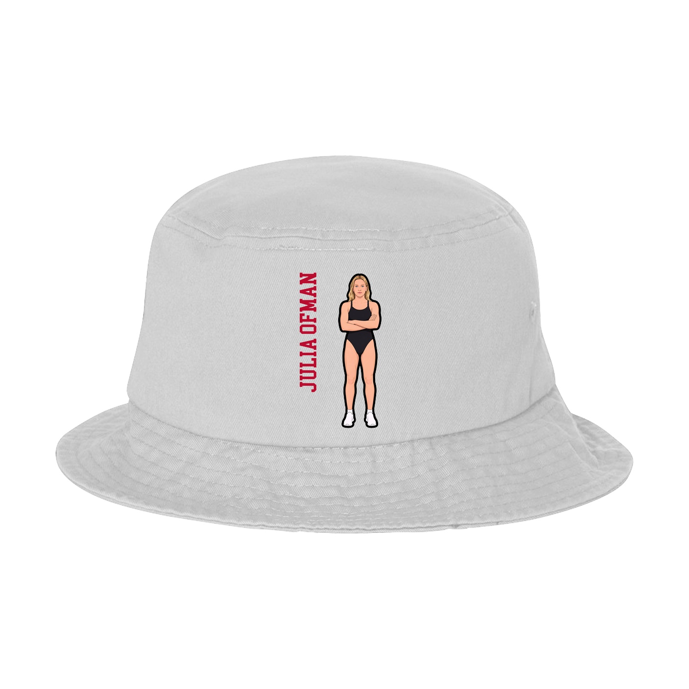 Bucket Cap — Name Vertical in White