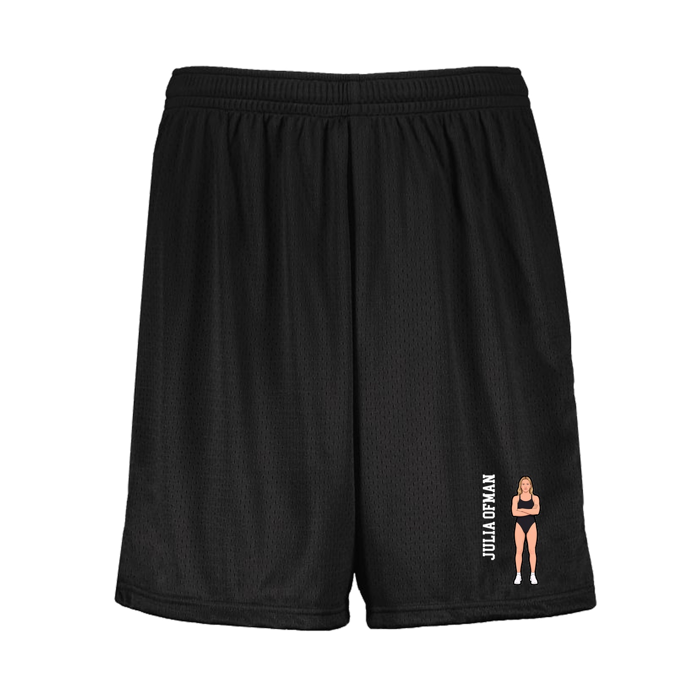 Shorts — Name Vertical in Black