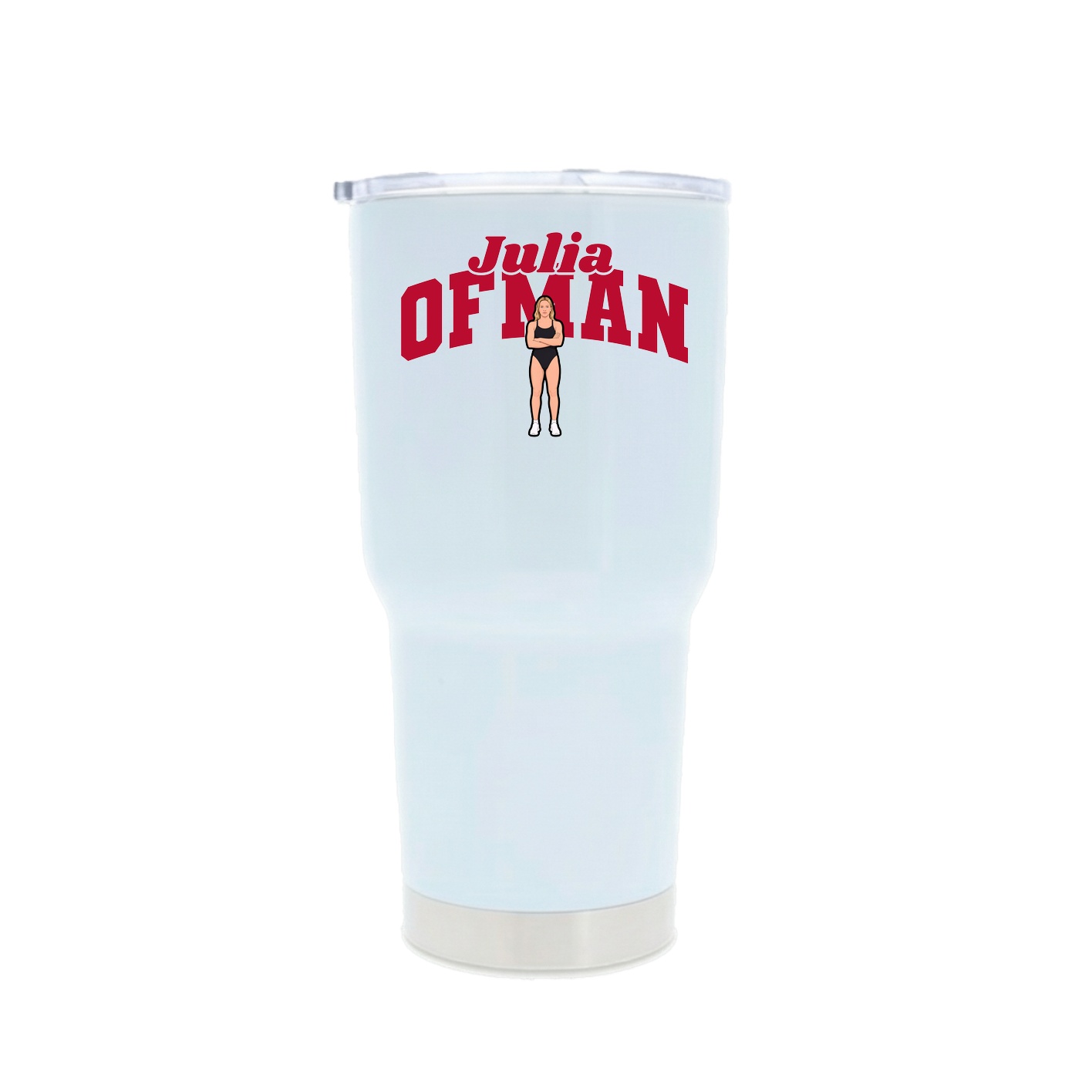 30oz Stainless Steel Tumbler — Signature Arch in White