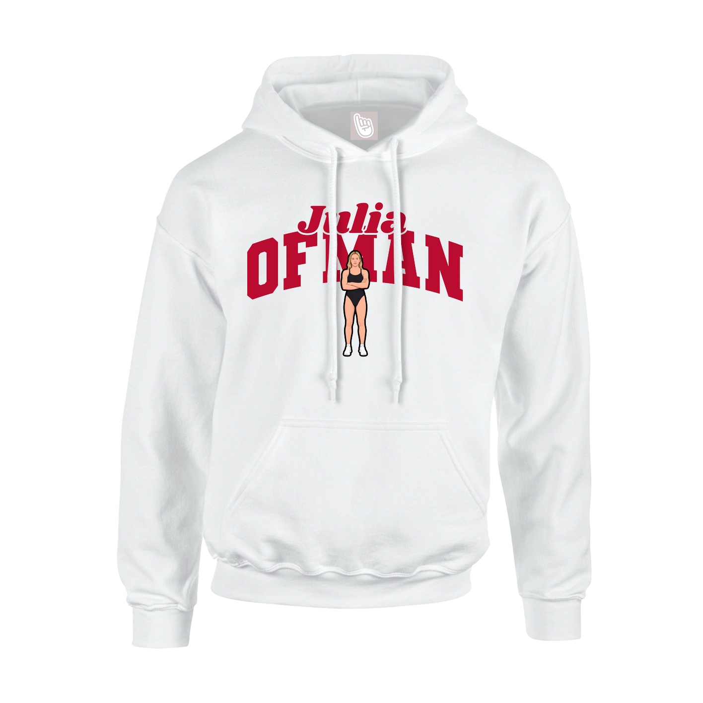 Hoodie — Signature Arch in White