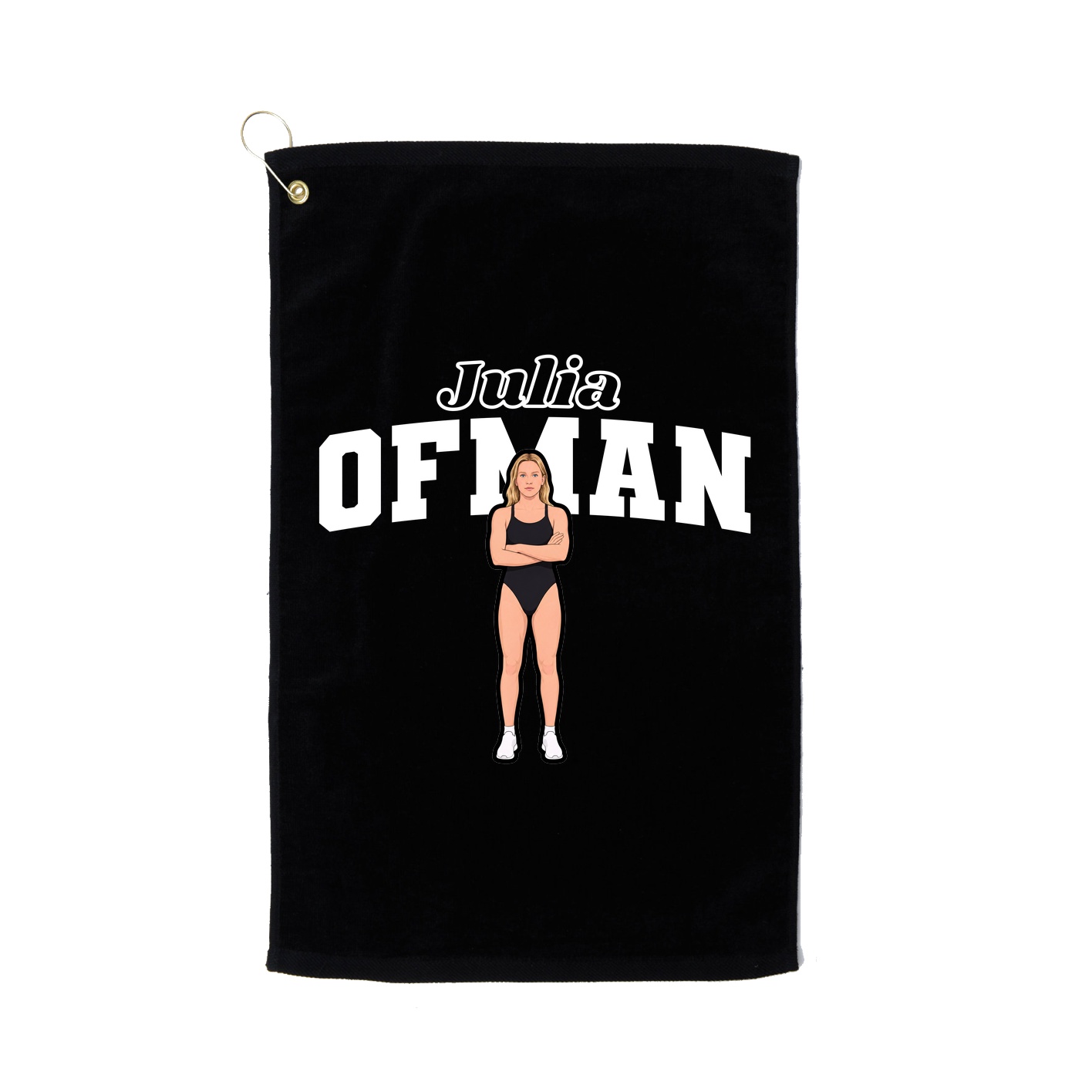 Golf Towel — Name Arch in Black