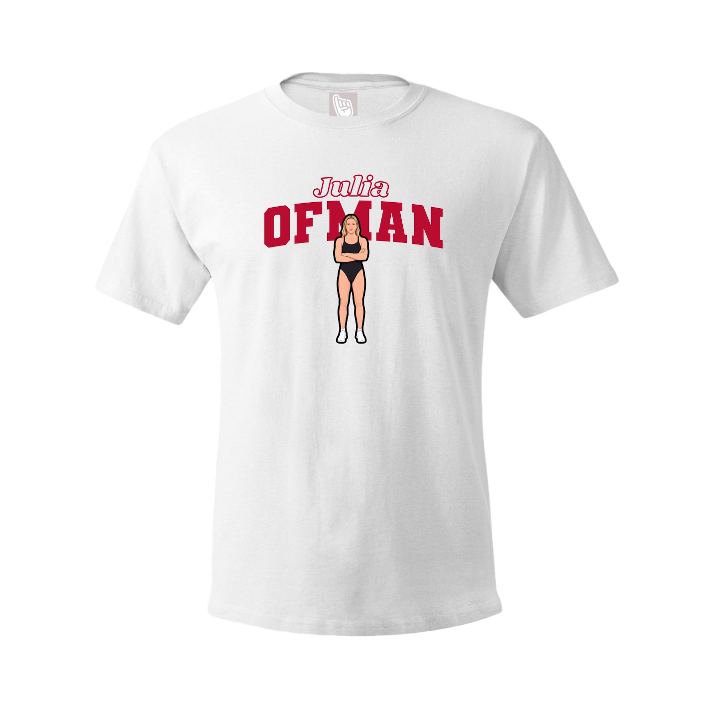 Youth Tee — Name Arch in White