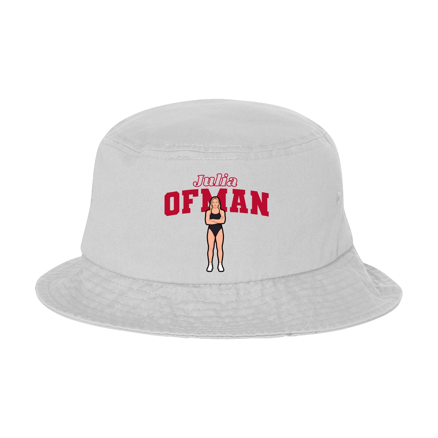 Bucket Cap — Name Arch in White