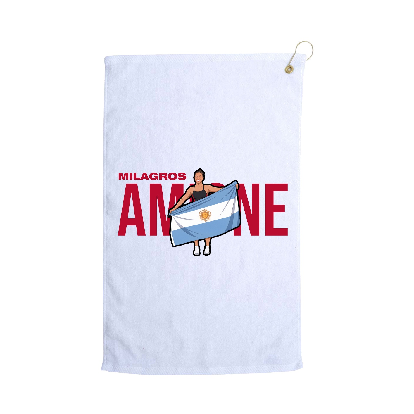 Golf Towel — Player Name in White