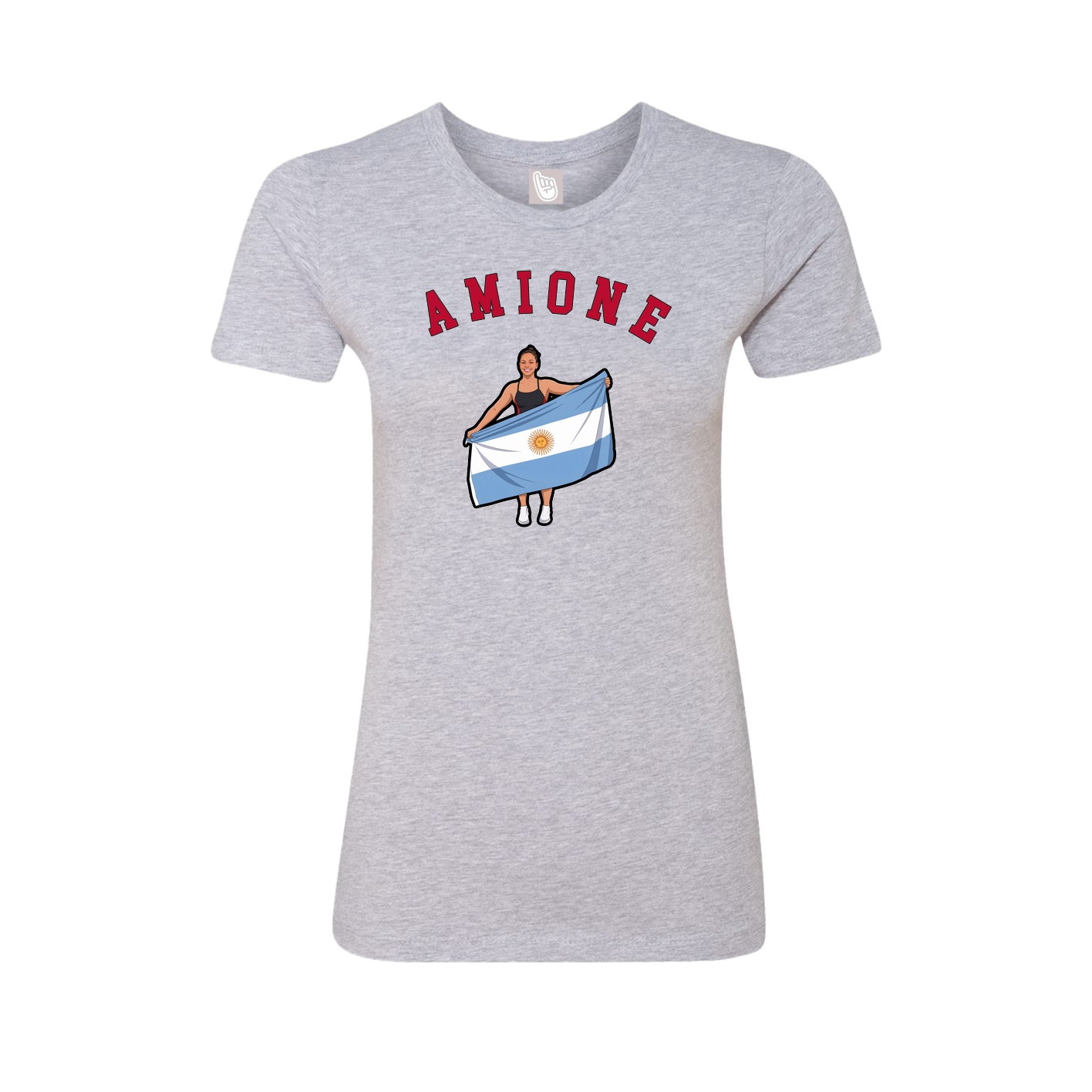 Fitted Women's Tee — Shirsey Arch in Grey