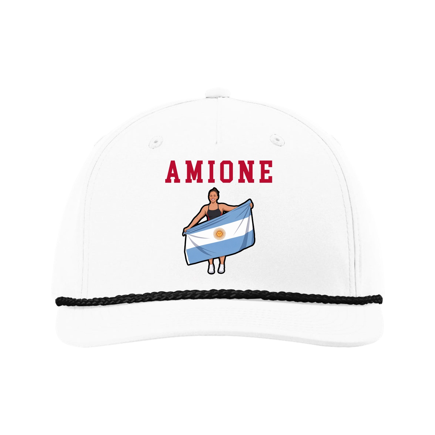 Five-Panel Classic Rope Cap — Shirsey in White