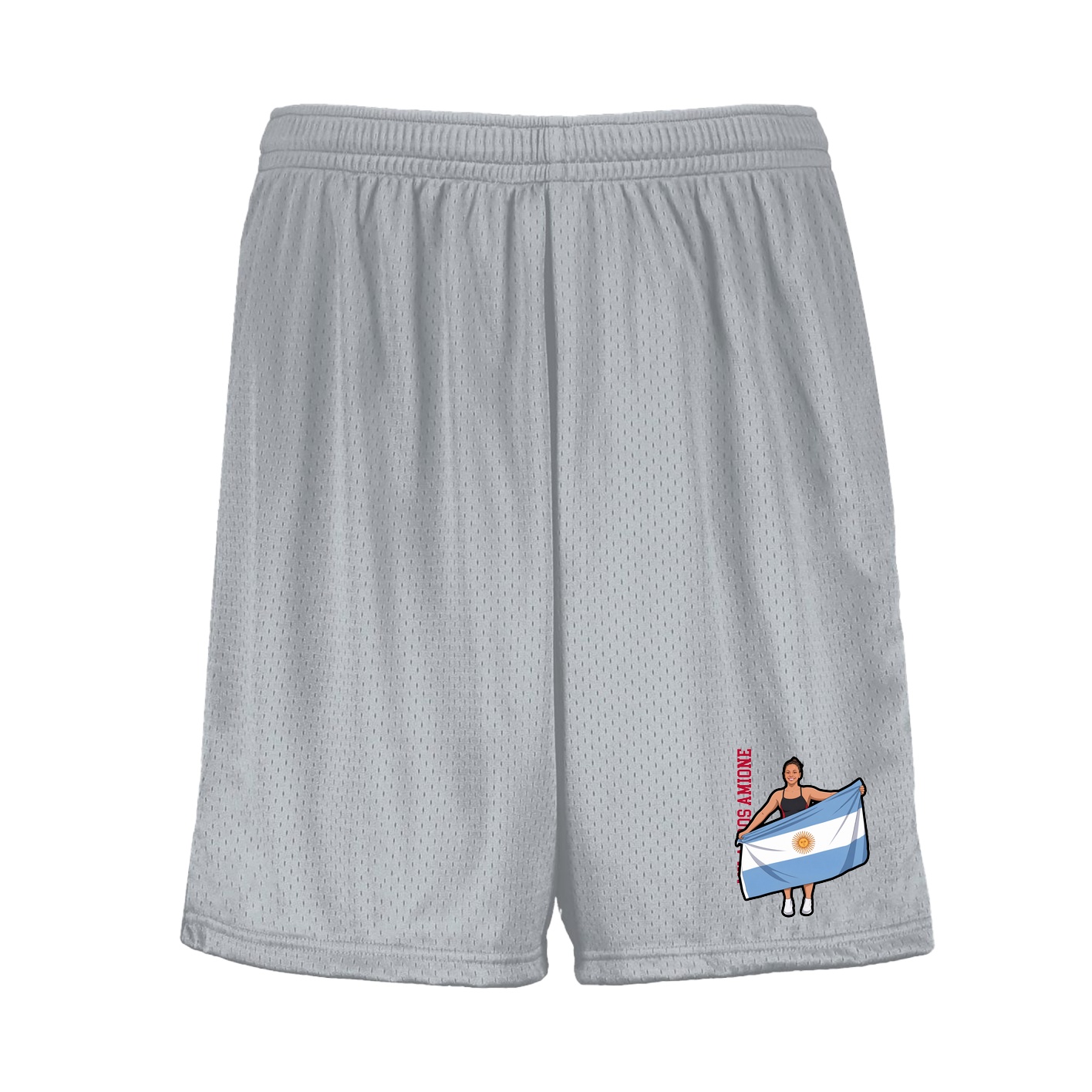 Shorts — Name Vertical in Silver