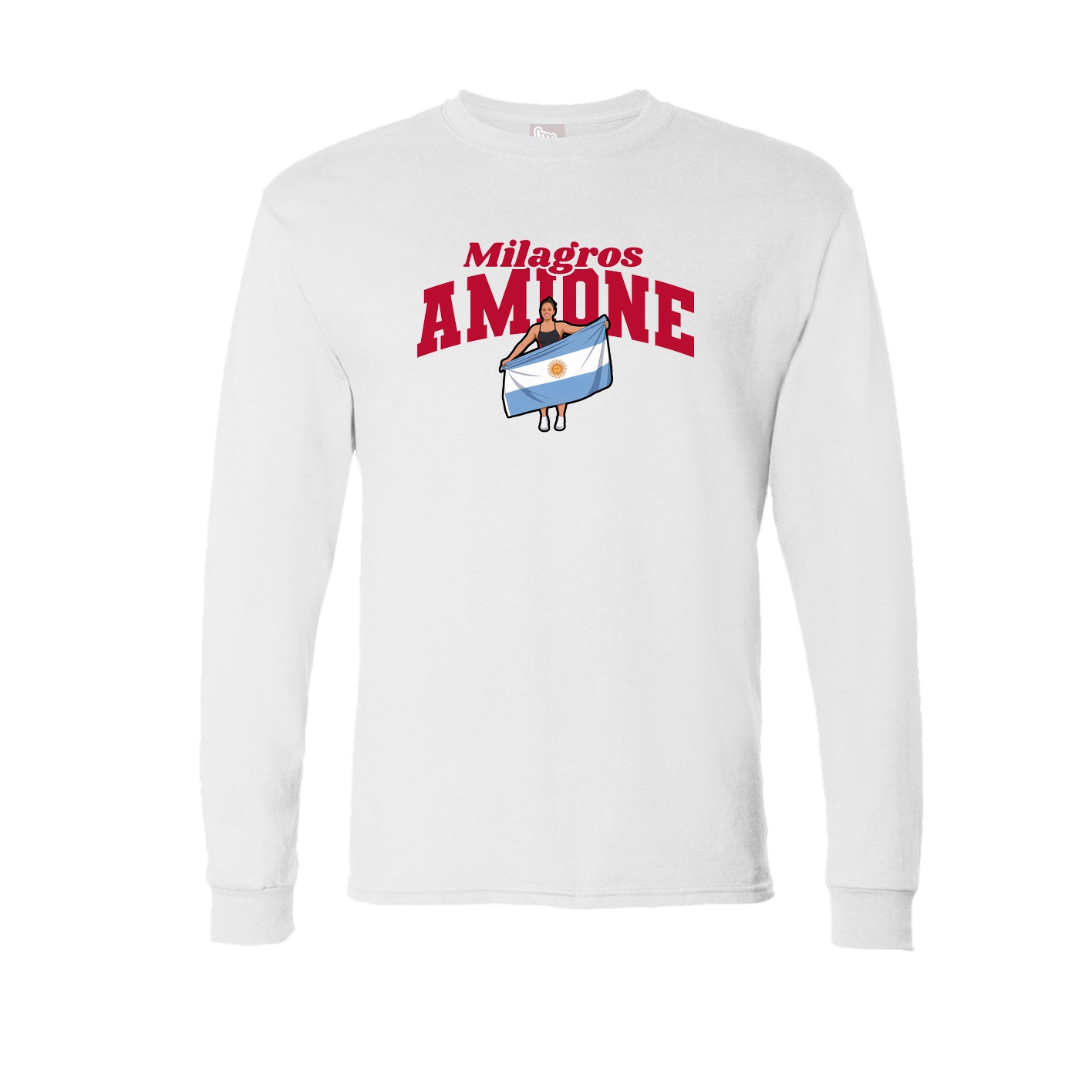 Long Sleeve Tee — Signature Arch in White