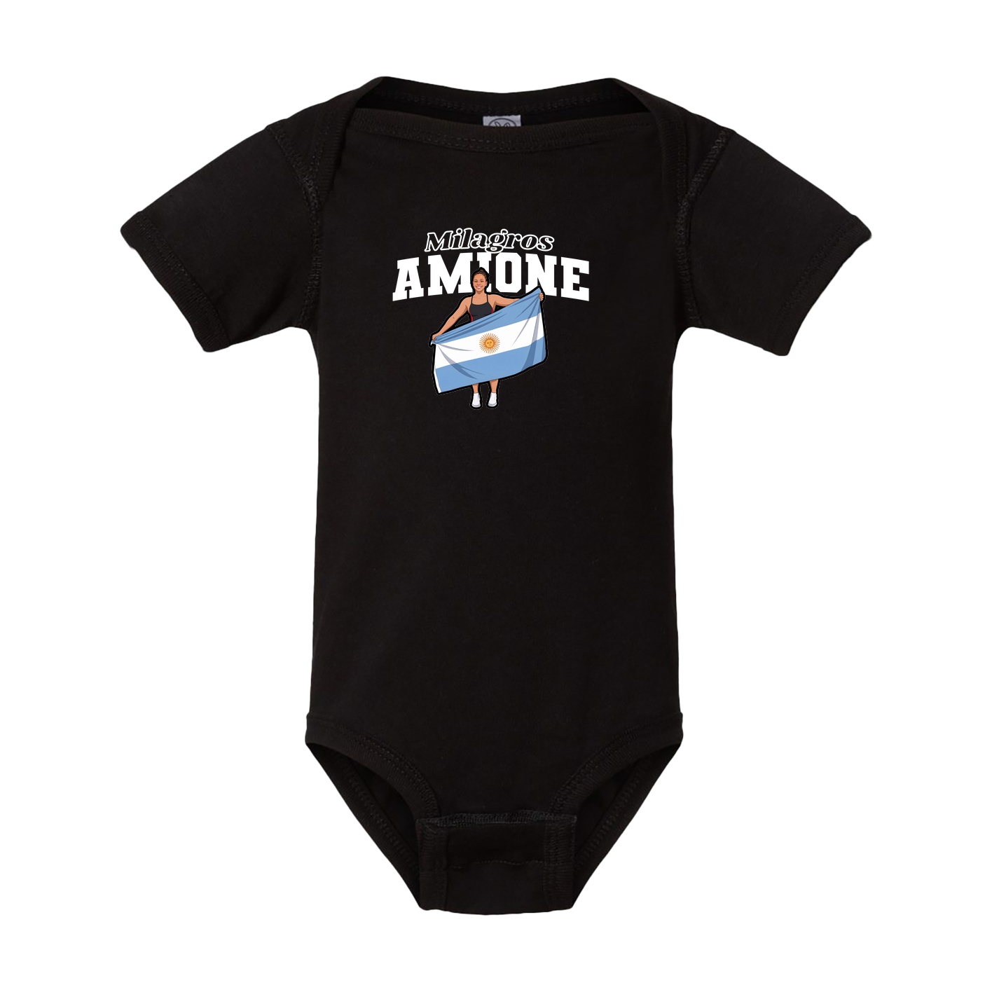 Baby Onesie — Name Arch in Black