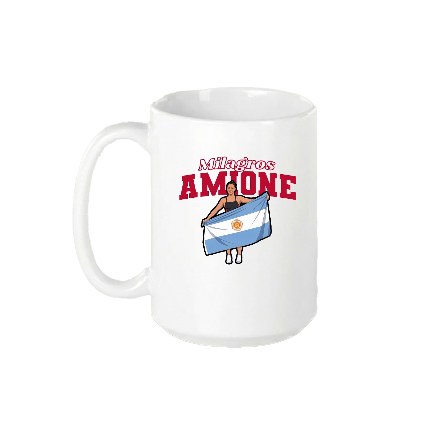 15oz Coffee Mug — Name Arch in White
