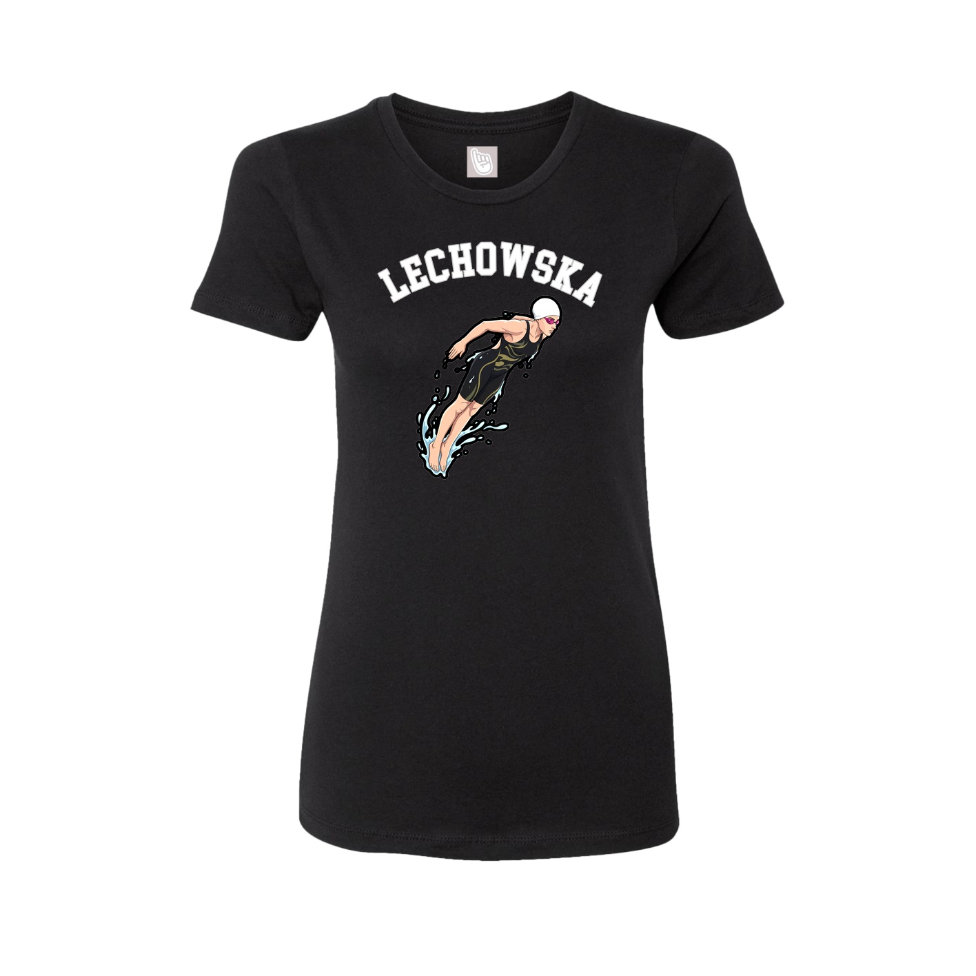 Fitted Women's Tee — Shirsey Arch in Black