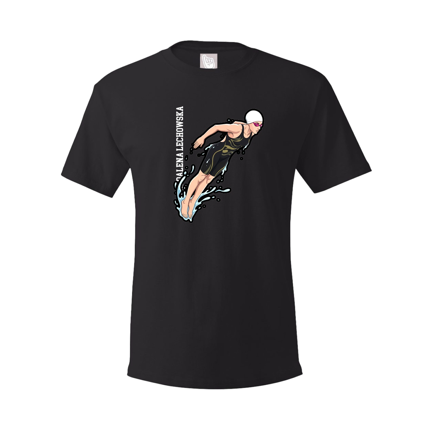 Tee — Name Vertical in Black