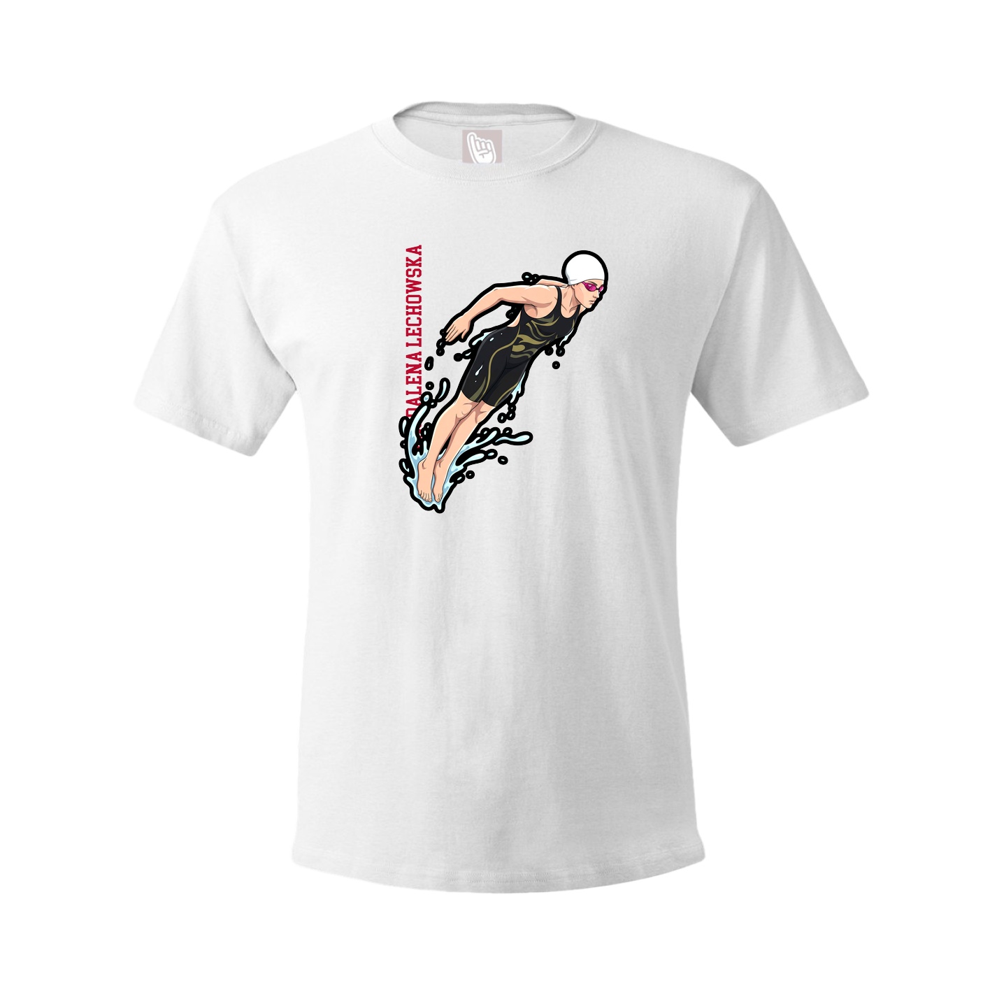 Tee — Name Vertical in White