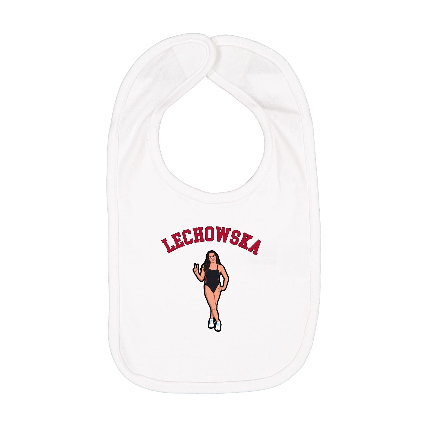 Infant Bib — Shirsey Arch in White