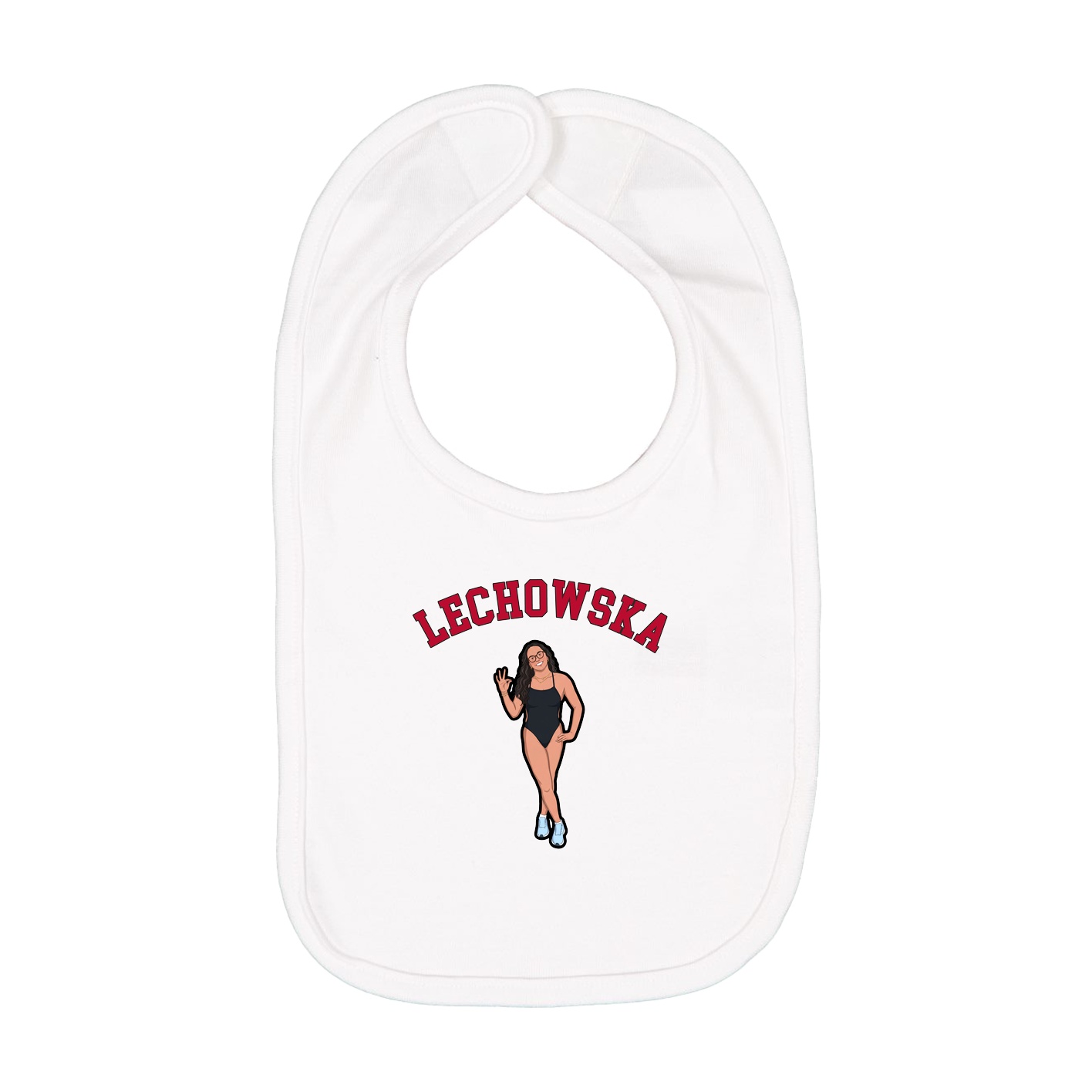 Infant Bib — Shirsey Arch in White
