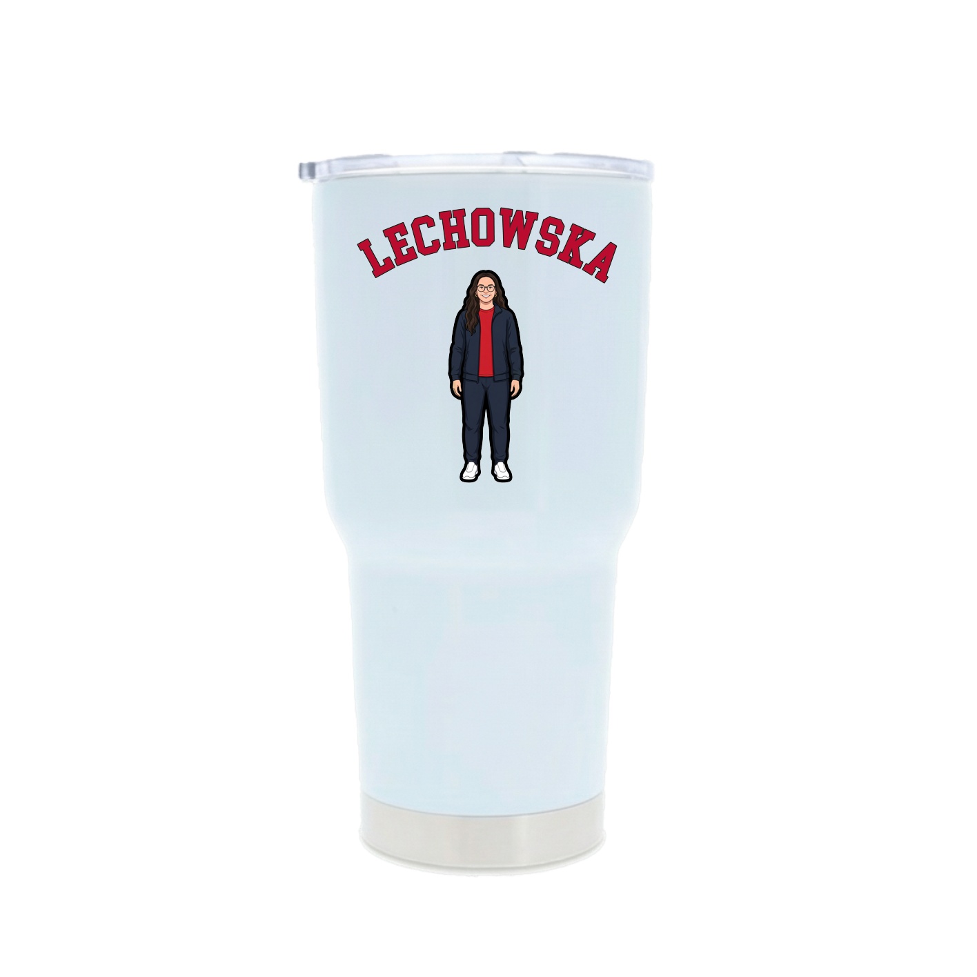 30oz Stainless Steel Tumbler — Shirsey Arch in White