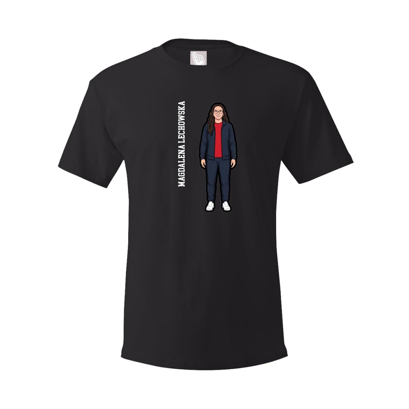 Youth Tee — Name Vertical in Black