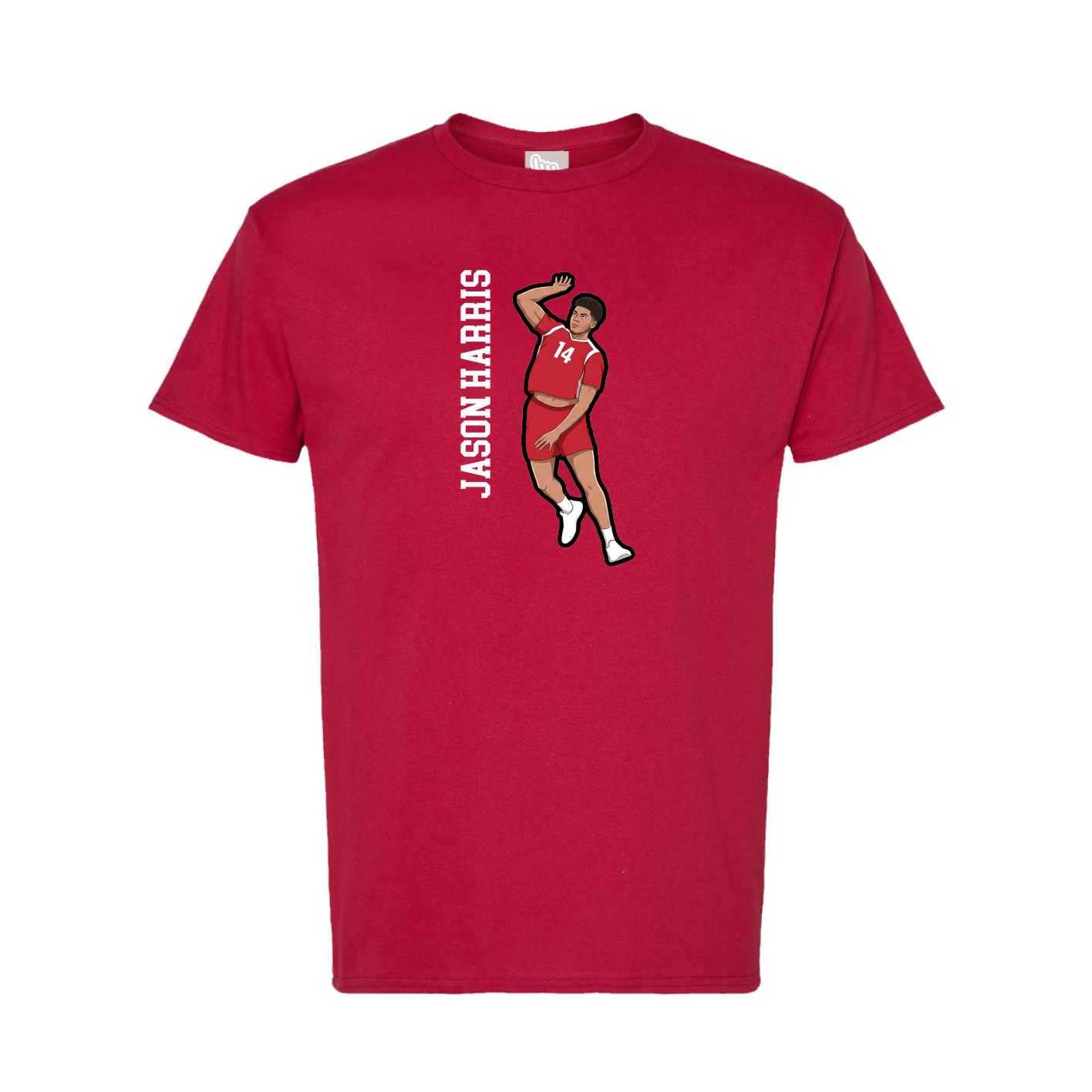 Tee — Name Vertical in Crimson