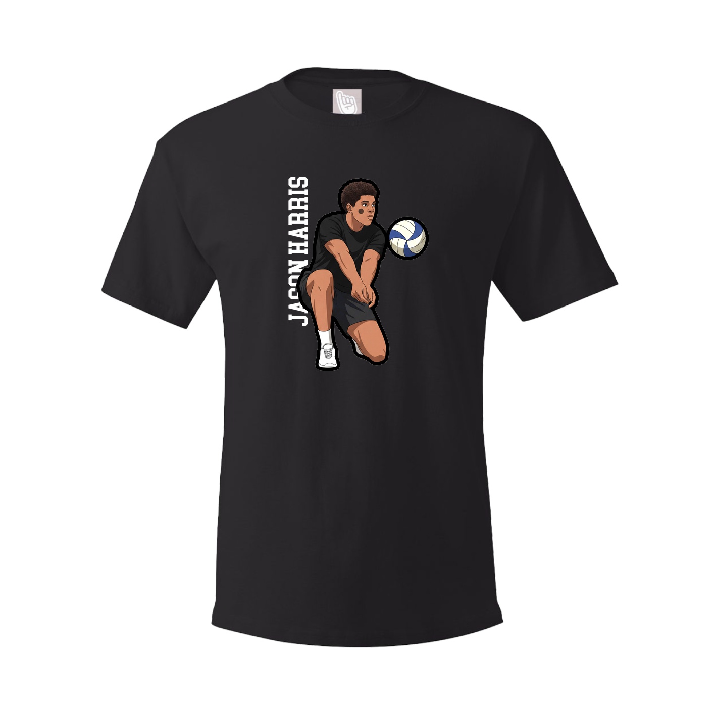 Tee — Name Vertical in Black