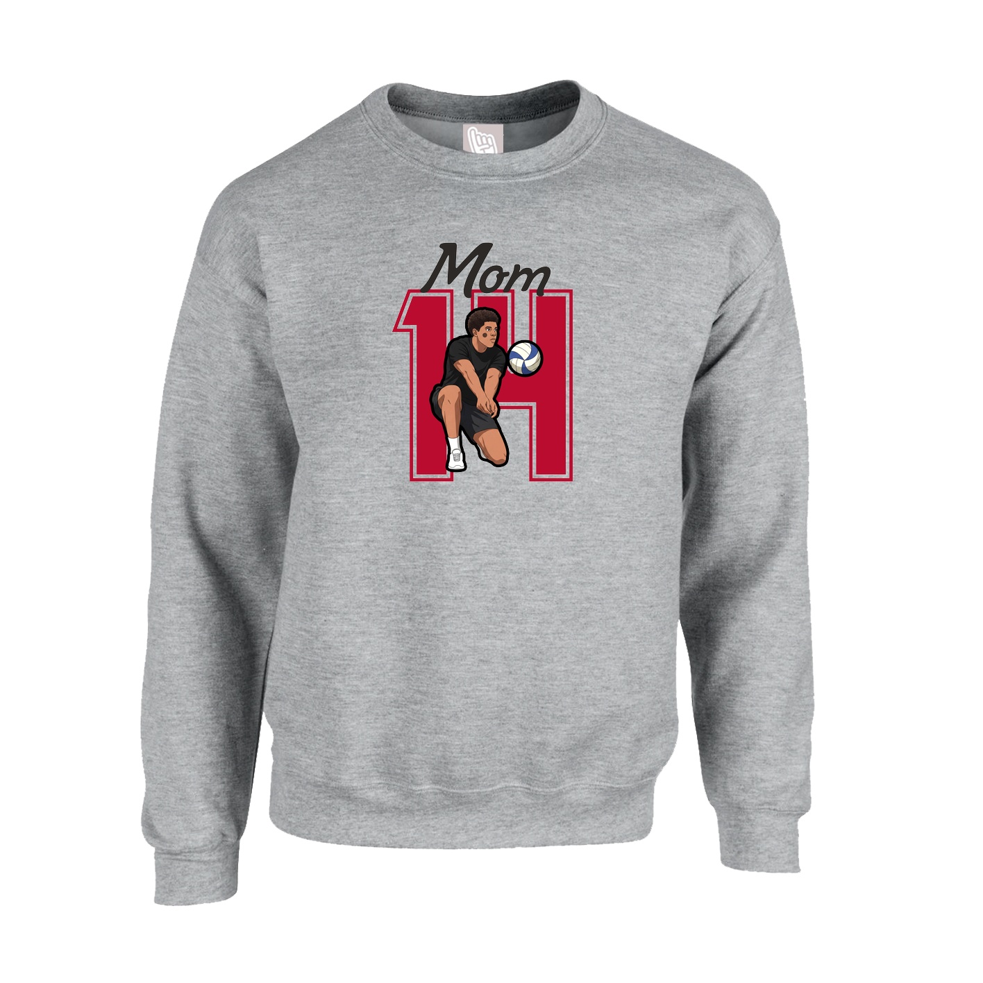 Fleece Crew — Mothers Day Shirsey in Grey