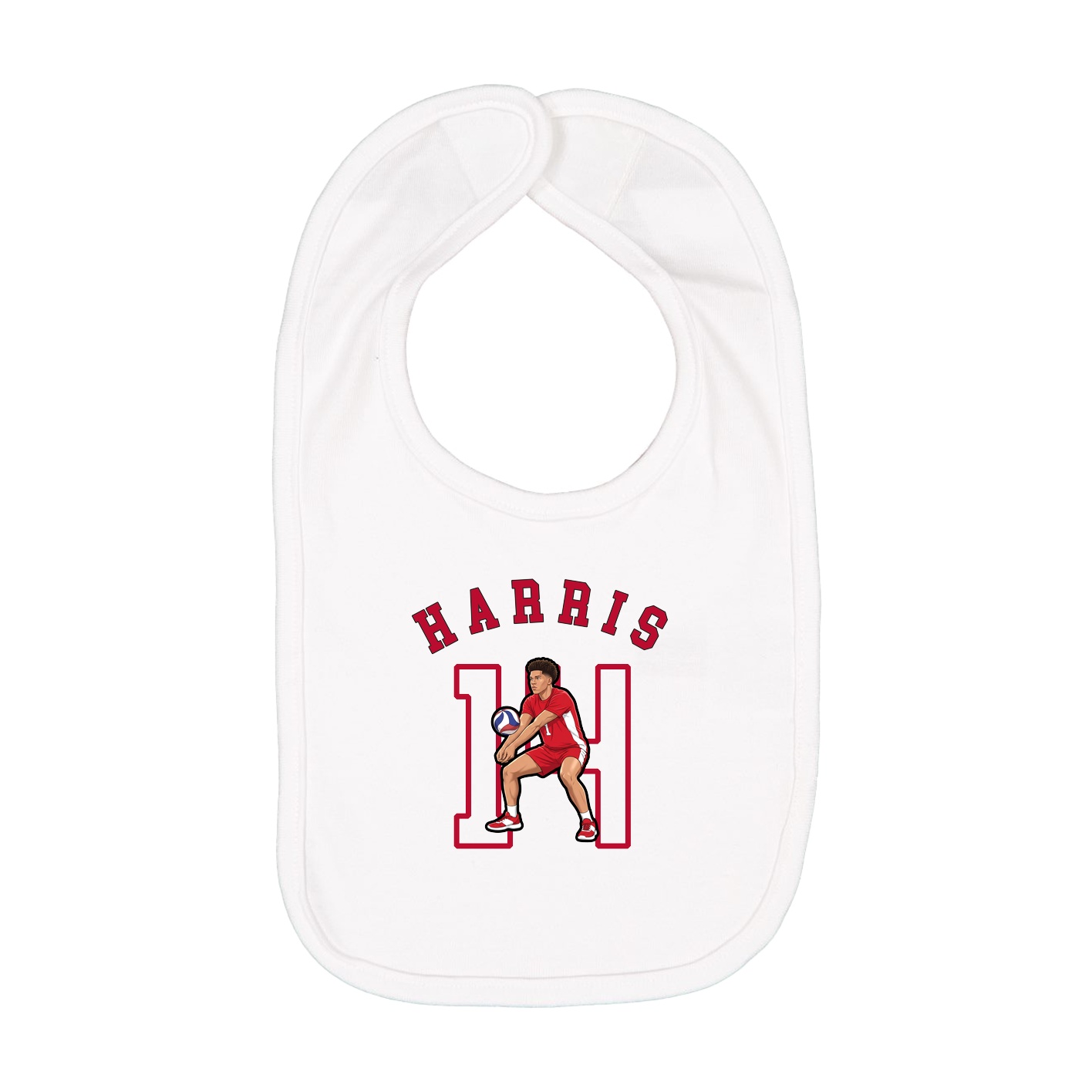 Infant Bib — Shirsey Arch in White