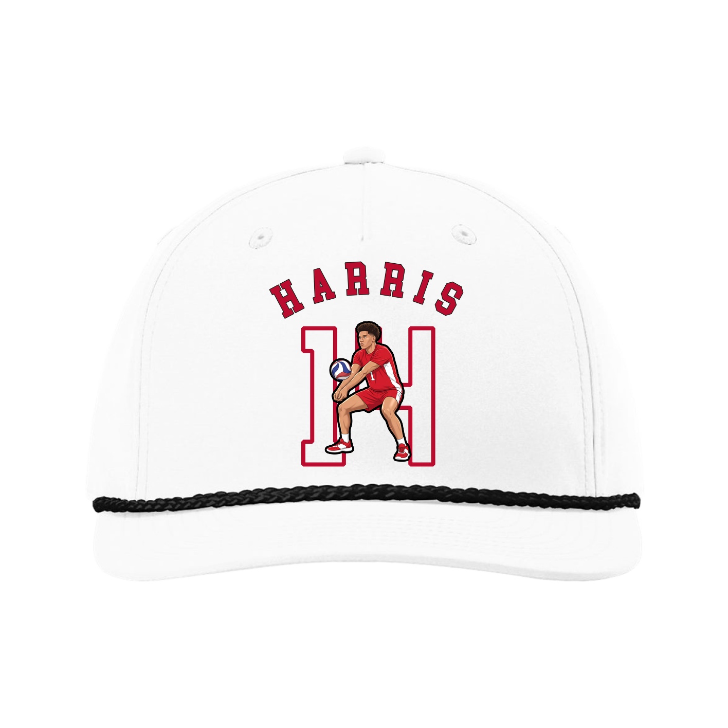 Five-Panel Classic Rope Cap — Shirsey Arch in White