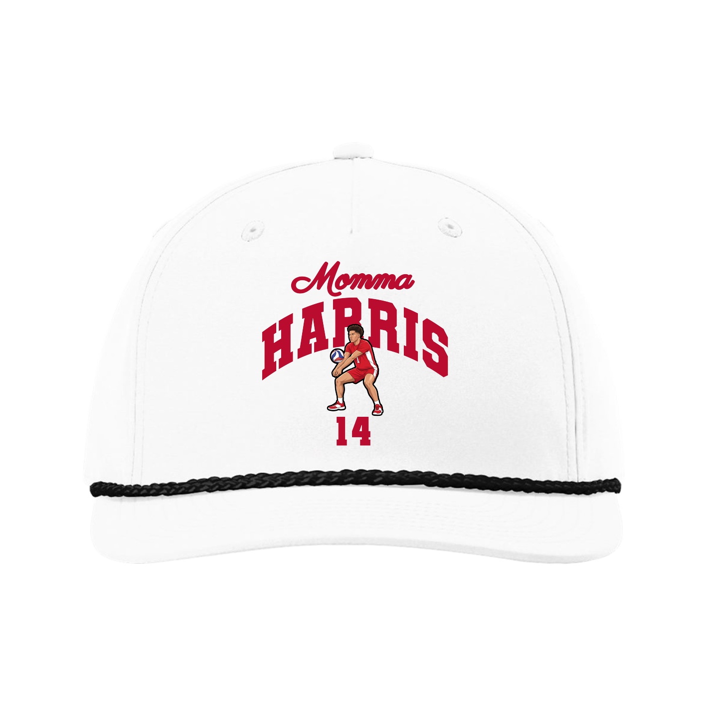 Five-Panel Classic Rope Cap — Mothers Day Arch in White